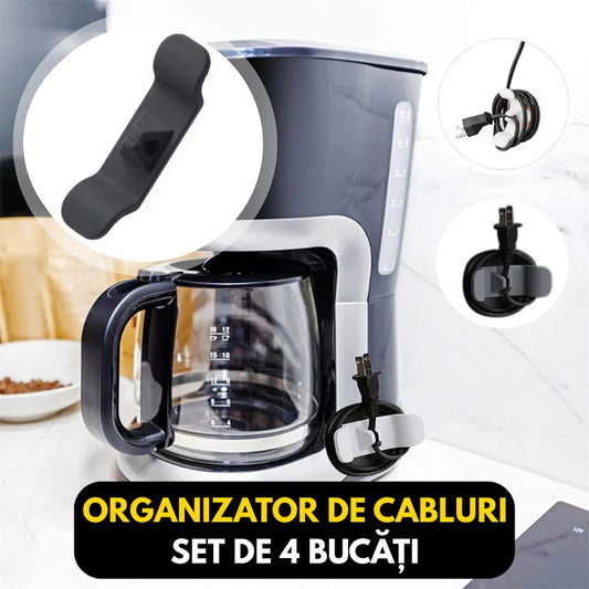 Organizator de cabluri pentru electrocasnice - Set de 4 bucăți