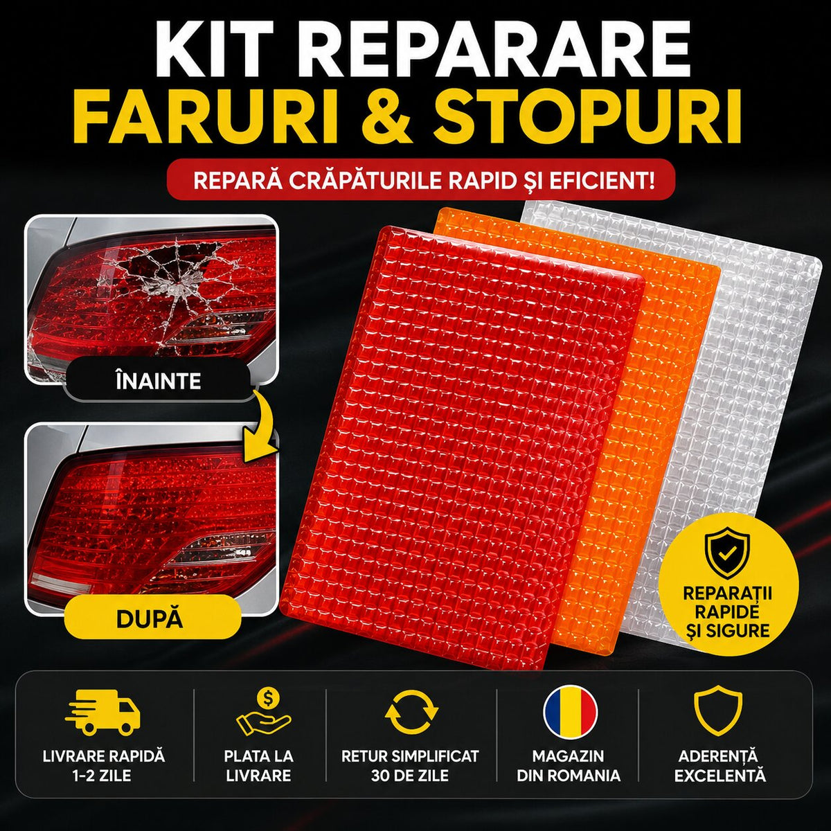 Kit reparare stopuri / faruri - 3 bucăți