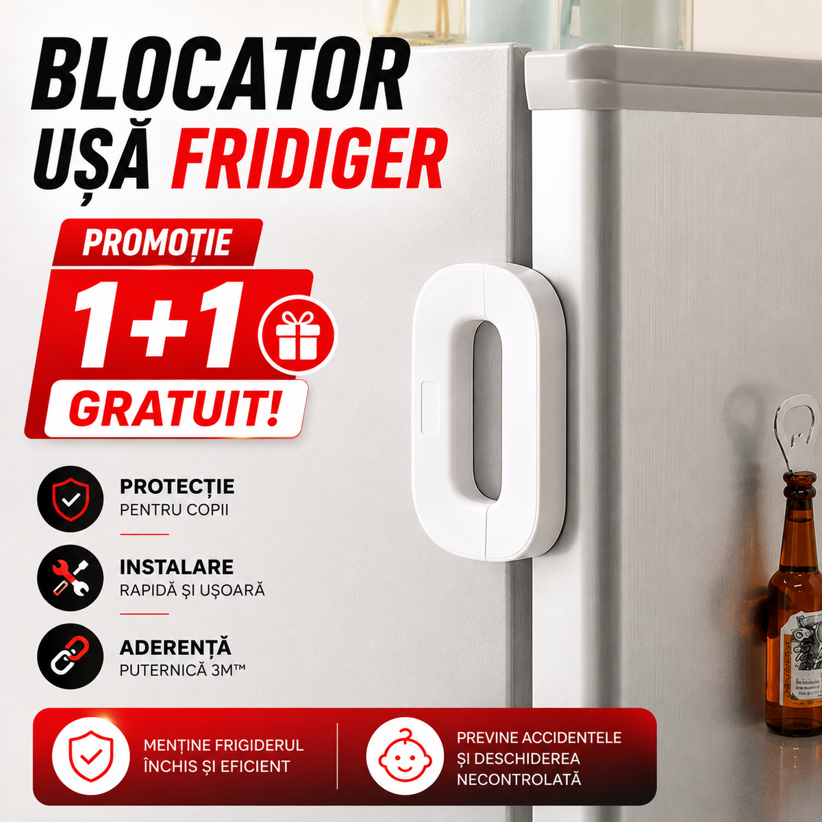 Blocator ușă frigider
