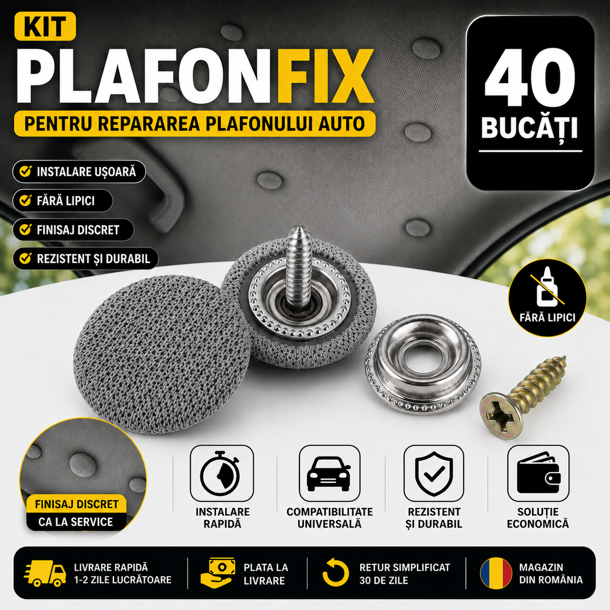 Kit PlafonFix pentru Repararea Plafonului Auto